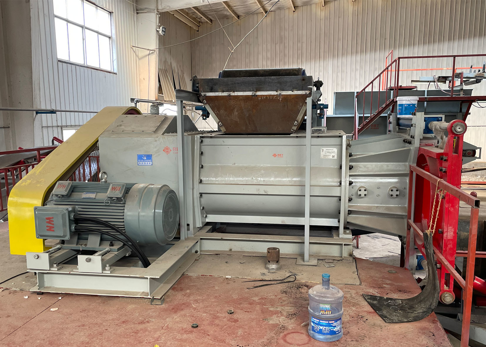 Raw Material Double Shaft Mixer / Clay Mixer Machine For Homogenization