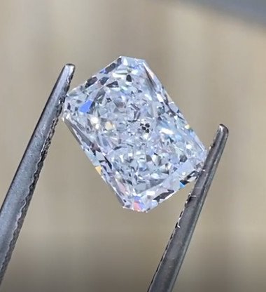 Radiant Cut 2ct As Grown CVD Lab Grown White Diamonds With IGI Certification