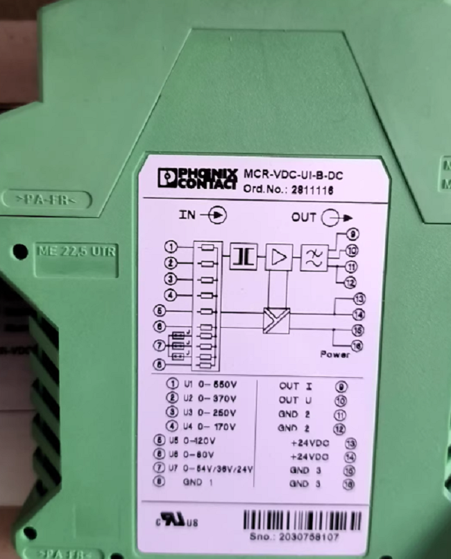 Phoenix Contact MCR-VDC-UI-B-DC 2811118 Voltage Measuring Transducers DIN Rail
