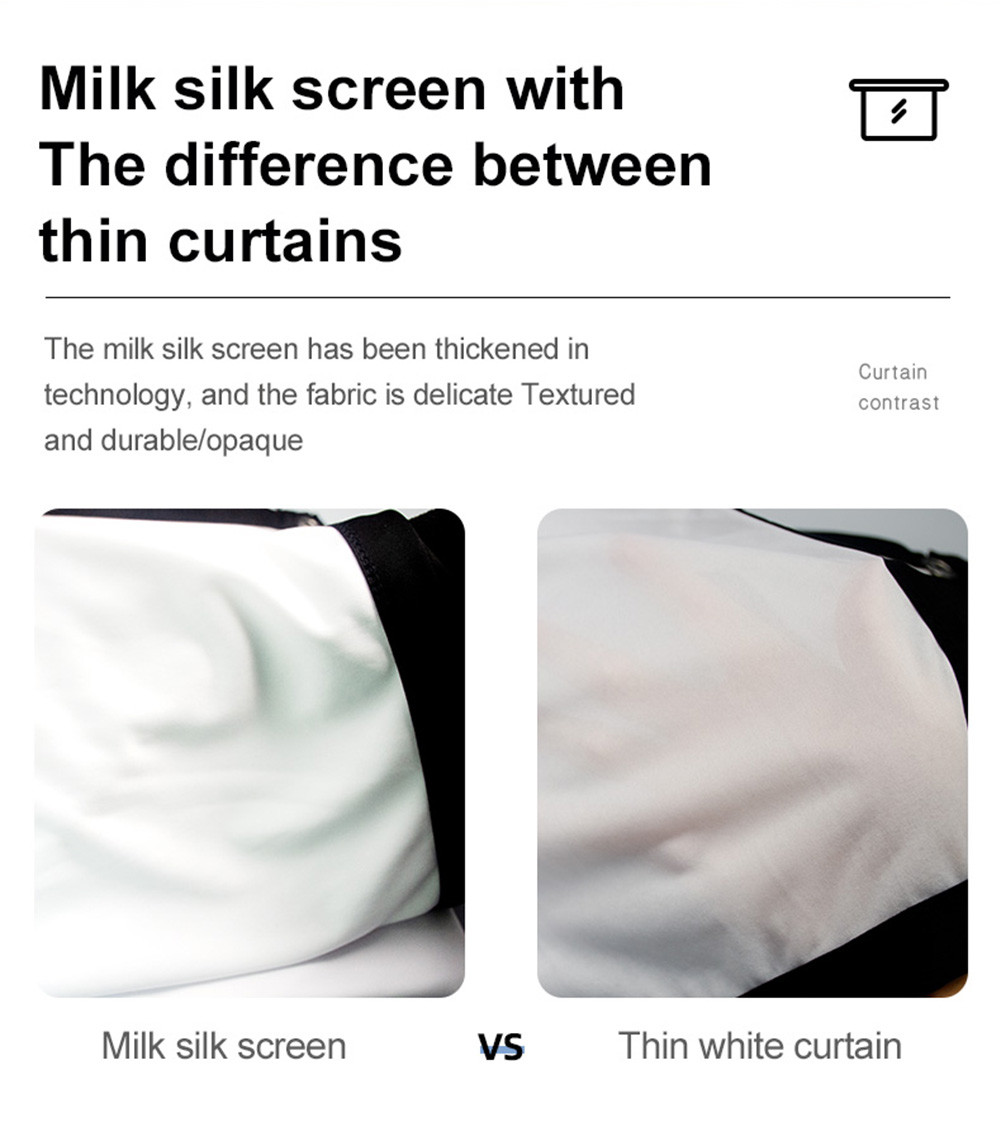 Soft Milk Silk Foldable Projector Screen Collapsible Wide Range