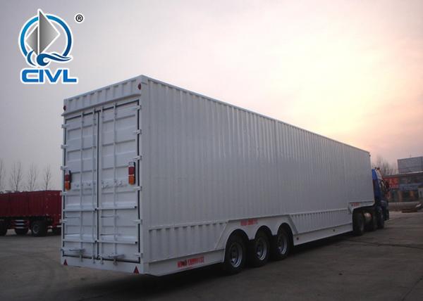 Quality Freezer Box Semi Trailer 50 Ton Refrigerated Trailer Truck With 3 Axles / 2 Legs 30m3 /use with tractor truck for sale