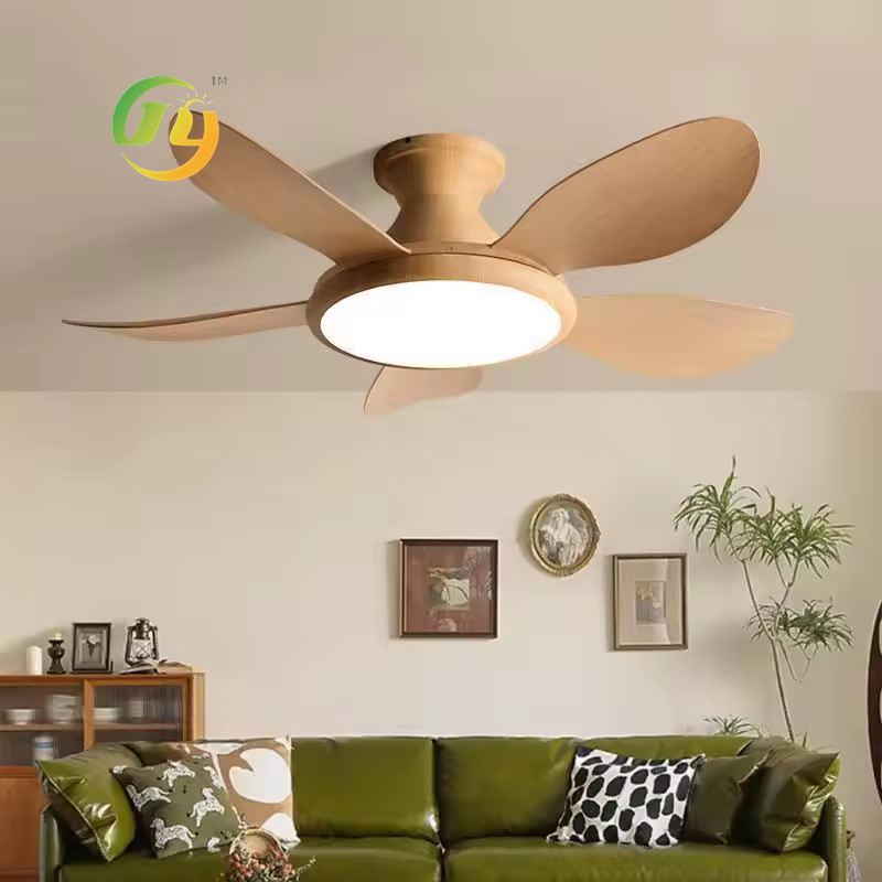 SENKAI Nordic and American Retro Ceiling Fan Lights Fandelier LED with Remote for Home Use