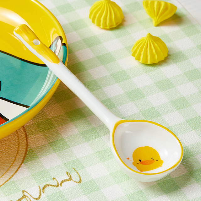 Ready To Ship In Stock Cartoon Cute Children'S Tableware Set 10 Oz Ceramic Bowl Home Eating