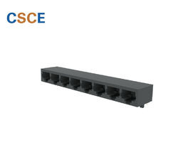 1 X 8 Right Angle RJ45 Modular Jack RJ45 PCB Mount Jack For Communication