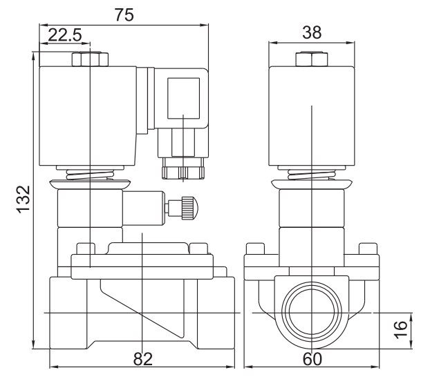 Fire Fighting System Water Brass Solenoid Valve Manual Override 24V 220V