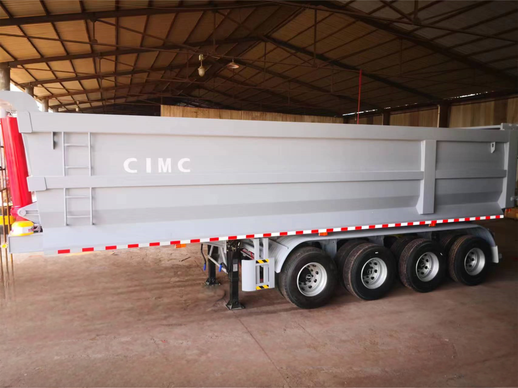 CIMC new brand 350CC 2 3 4 Axle Motorized Tipper Cargo Tricycle Motorcycle Dumper Cargo semi trailer