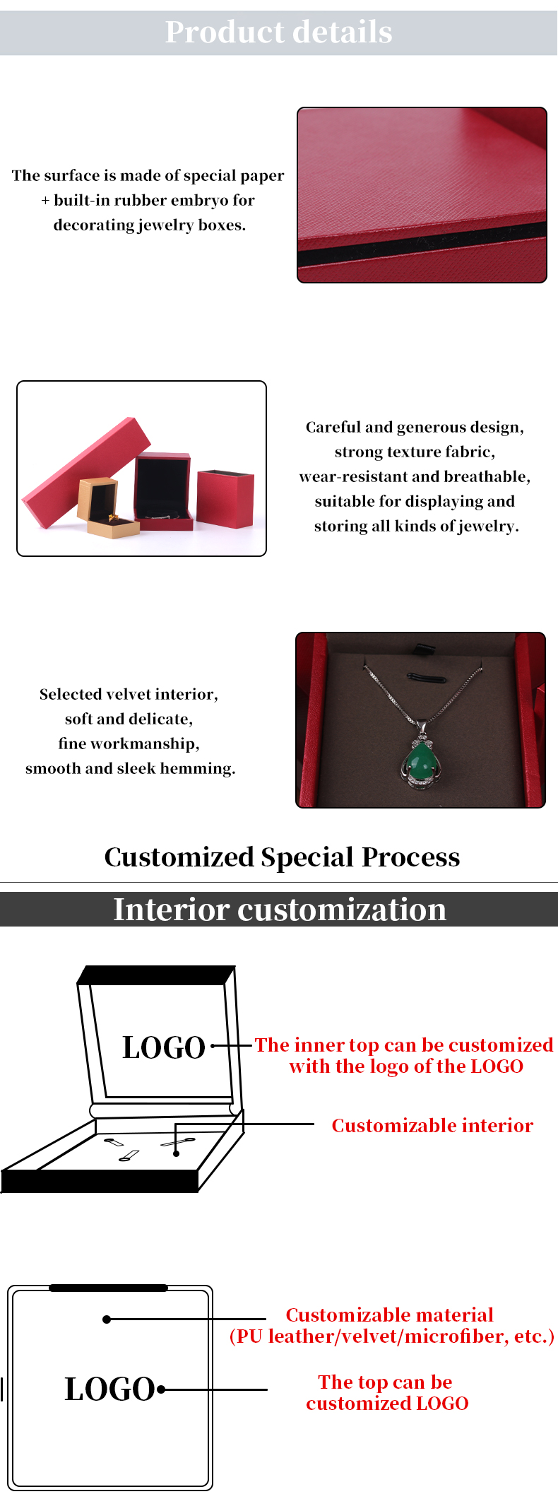 Customized Size cardboard jewelry box , Jewelry Paper Box Set Packaging