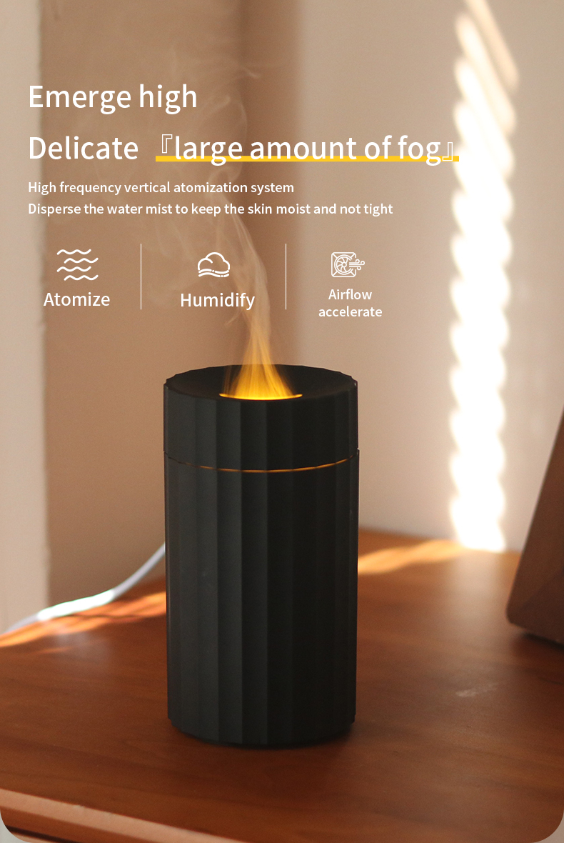 Enhance Your Car and Home Atmosphere with Portable the 7 Colors 100ml Simulation Flame Car Diffuser Humidifier for Dropshipping