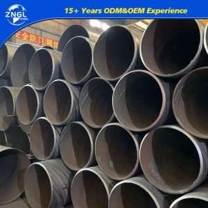 China ASTM A106 A36 A53 Spiral Welded Black Mild Carbon Steel Tube Round Square Rectangle SSAW Sawl API 5L CS ERW Welded Steel Pipe on sale