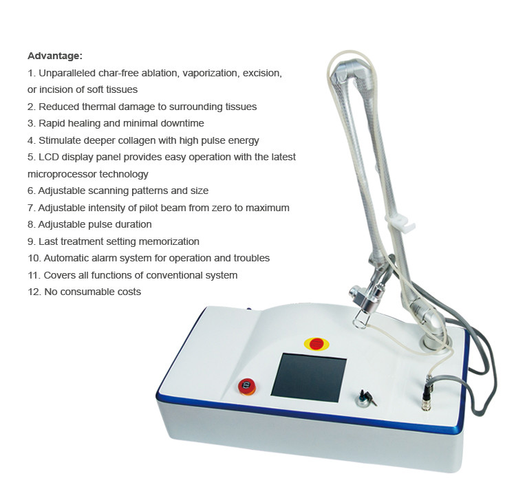 Stretch Marks Removal Portable CO2 Fractional Laser Machine 10600nm