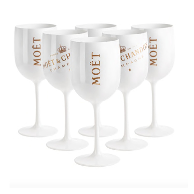 Unbreakable Branded Moet Chandon Accessories Champagne Glasses With Moet Printing