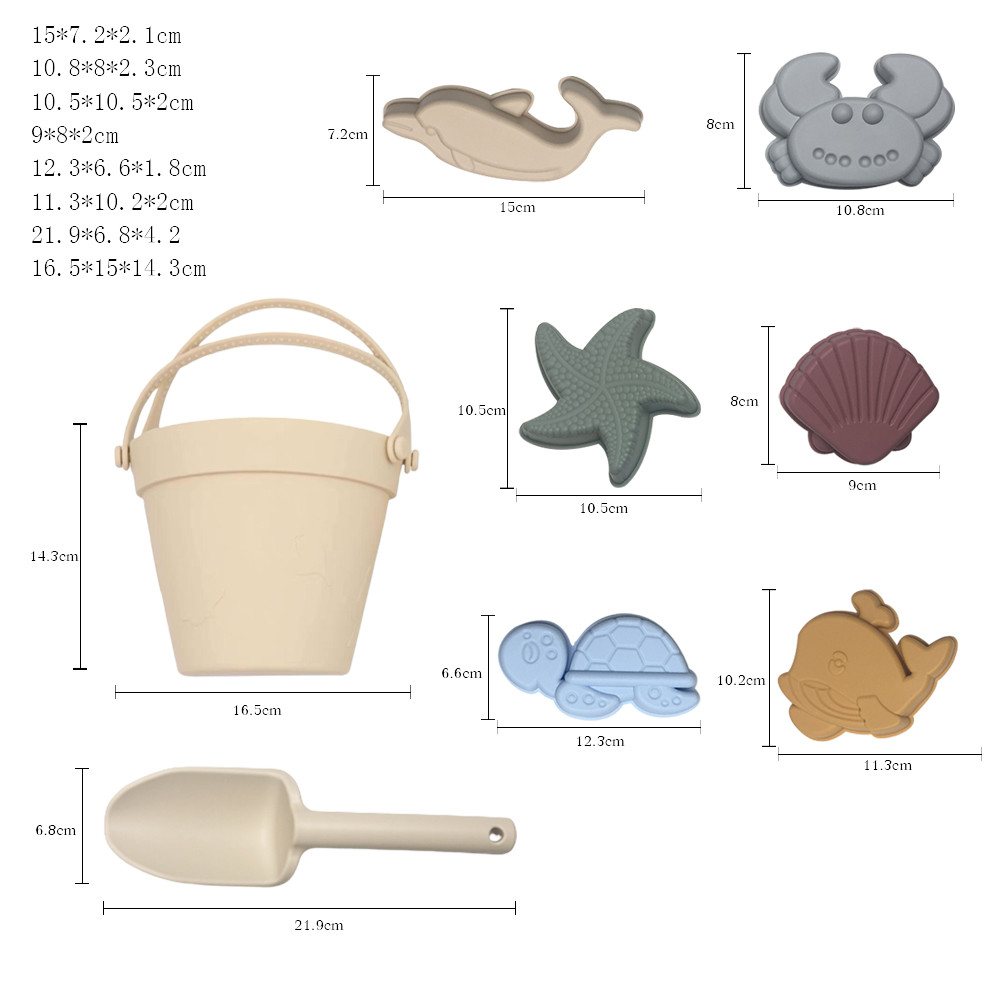 100 Silicone Educational Beach Sand Toys Eco Friendly
