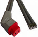 ISO13485 Approved Nibp Cuff Connectors 2.5M Tube Red Plastic Connector