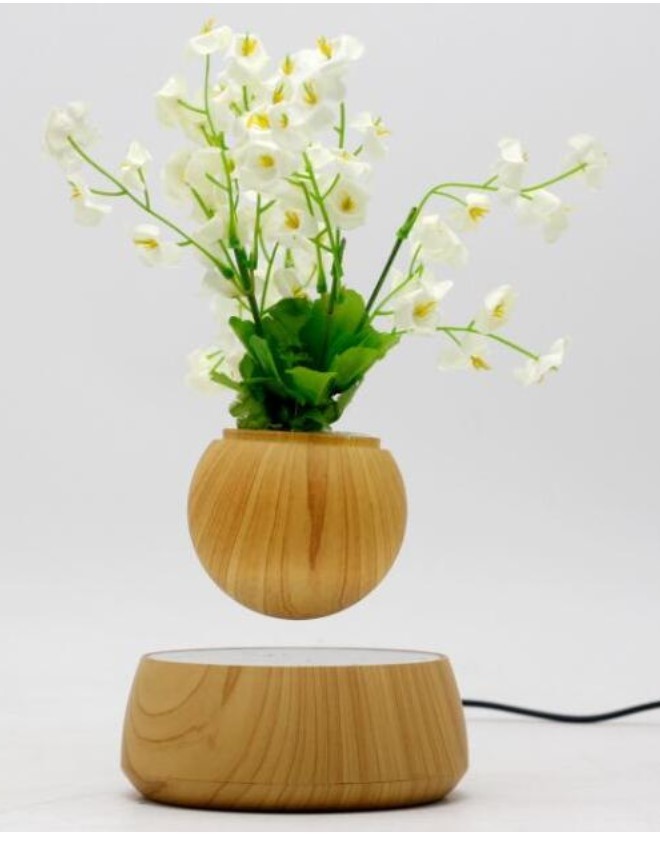 360 rotating wooden magnetic floating levitatING air bonsai tree plant for decor gift