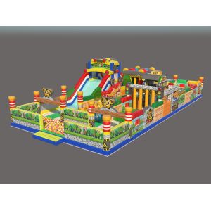  Jungle Tiger Theme Inflatable Fun Park For Childrens Playground Manufactures