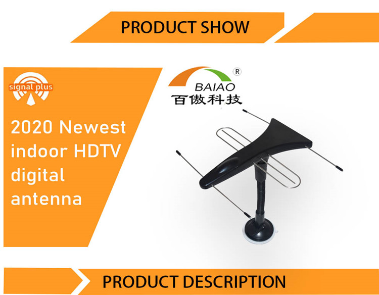 Baiao New Design High Gain TV Antenna Indoor VHF UHF tv antenna