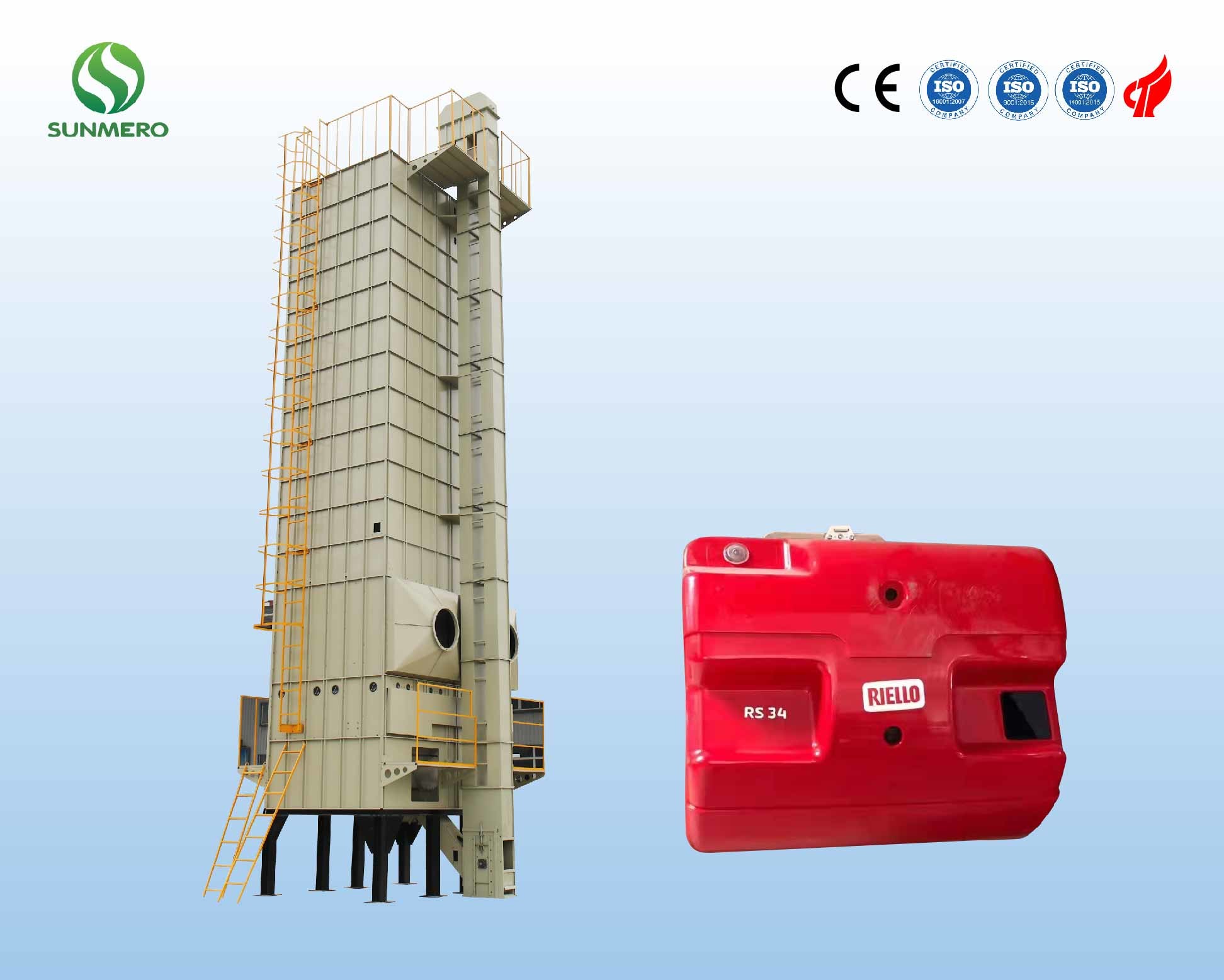 Automatic Mechanical Grain Dryer Machine With ISO9001 Approval