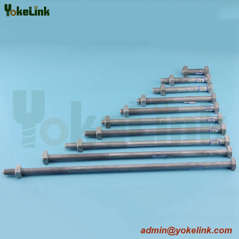 Hdg Square Head Machine Bolt With Nut