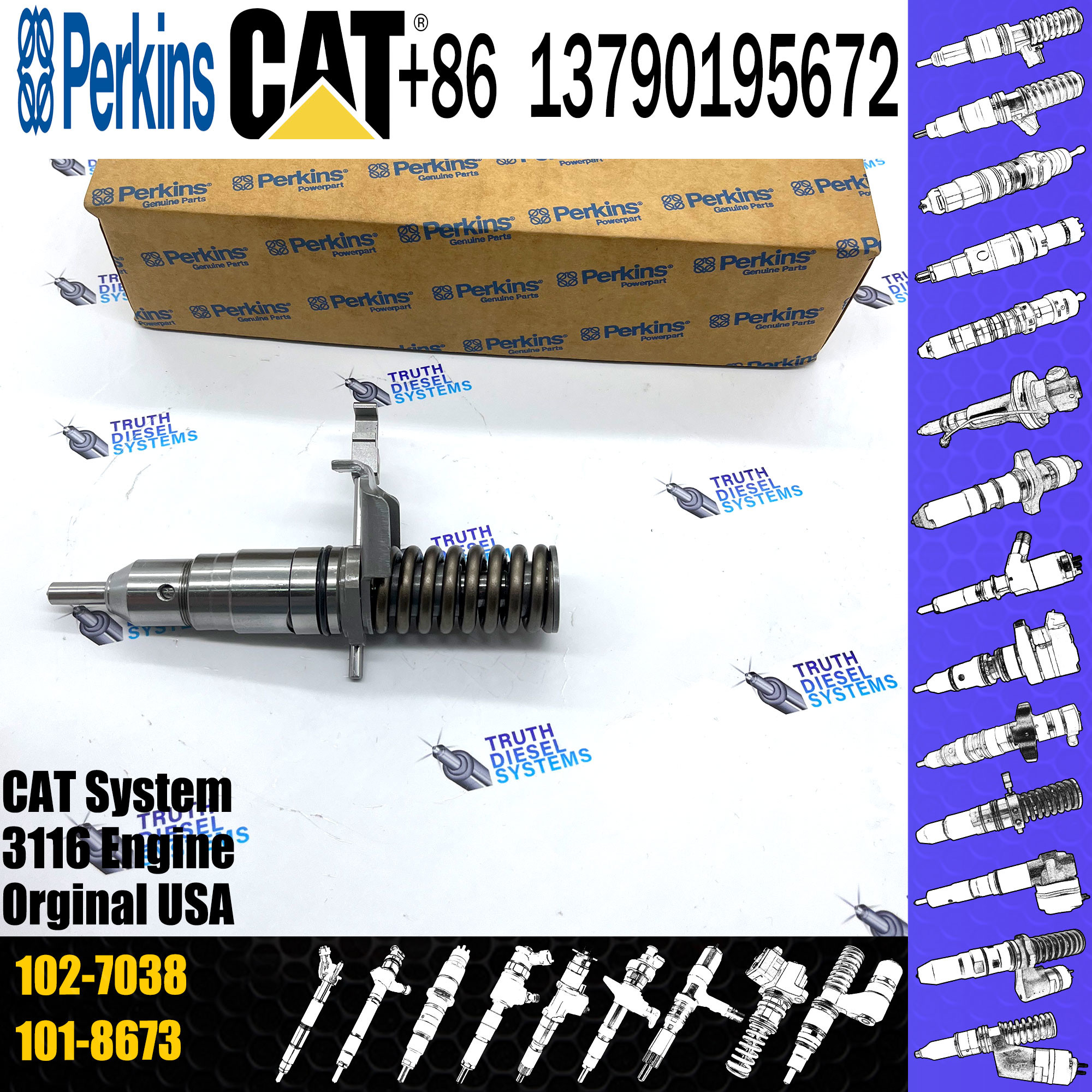 Durable Fuel Injector Assembly 102-7038 102-7038 For CAT Engine 3116 Series