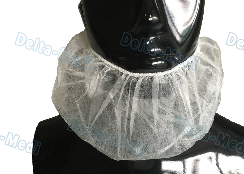 Single / Double Elastic Disposable Surgical Caps , Non Woven White Surgical Beard Mask