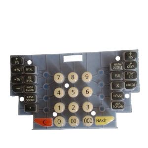 Custom Silicone Rubber Keypad with Epoxy Coating Hardtop