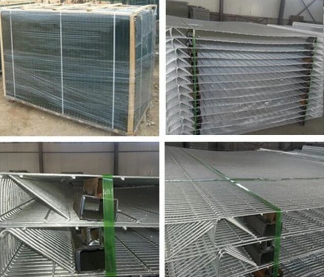 Powder Coating Roll Top 1800mm Welded Mesh Fence With Square Post