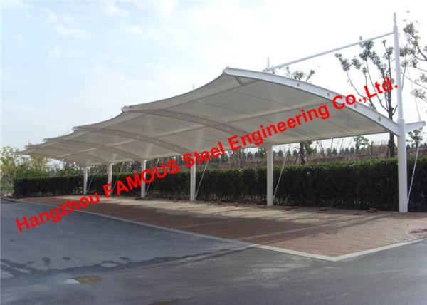 Europe Standard Certified Curved Tensile Membrane Structural Car Parking Tention
