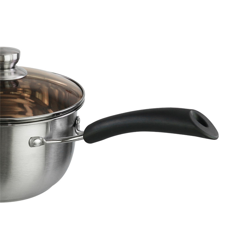 Home kitchenware stainless steel cooking pot bakelite handle casserole milk pot