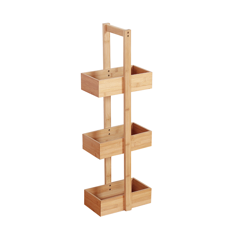 Contemperary Standing Bamboo Storage Rack Shelf Storage 3 Tier