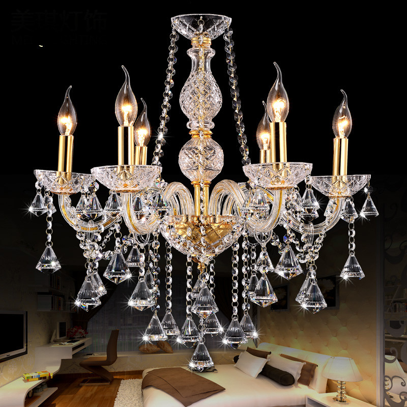 Gold tiny crystal chandelier Lighting Fixtures For Home Project Pendant Lamp （WH-CY-157)