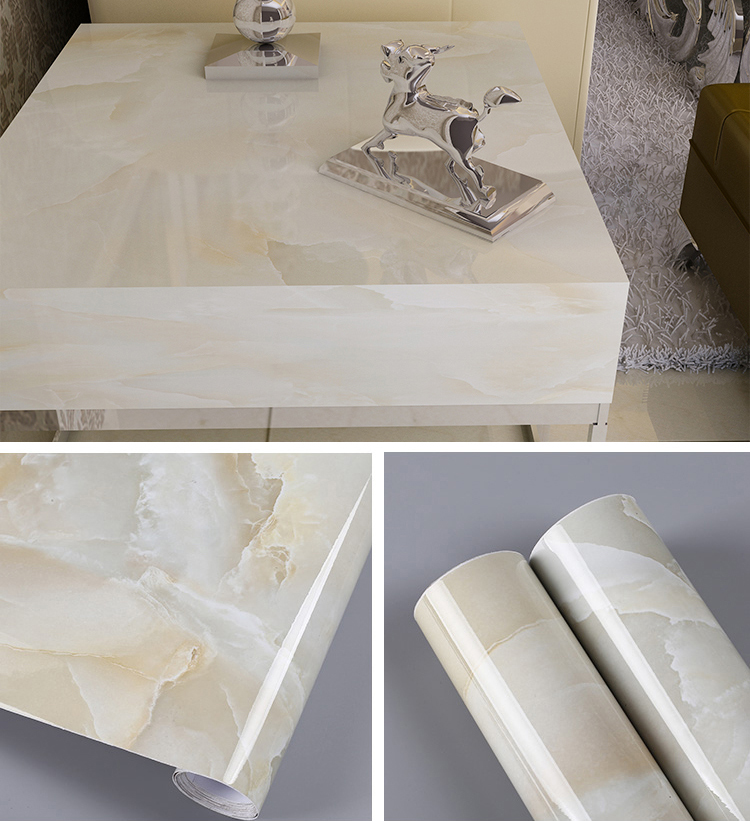 Black And Gold Marble Effect Wallpaper Waterproof 3D PVC Marble Effect Vinyl Wallpaper