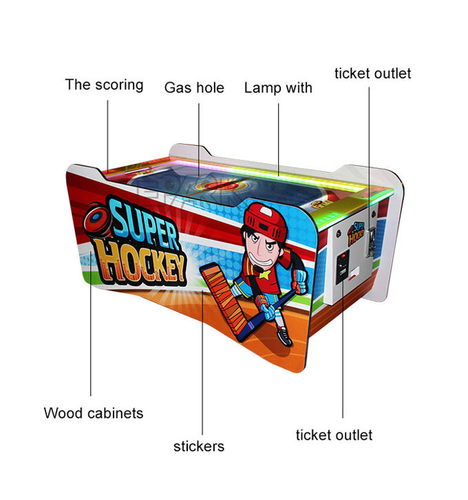 Automatic Score Scoring Home Air Hockey Table With Coin Acceptor And Light Music