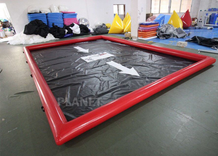Red 0.9mm Pvc Tarpaulin Car Wash Water Containment