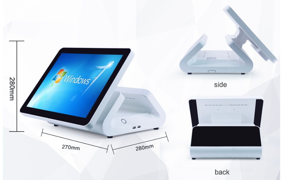 15.6'' HD Touch Screen Cash Register With VFD 220 Support Win/Andriod Free POS Software