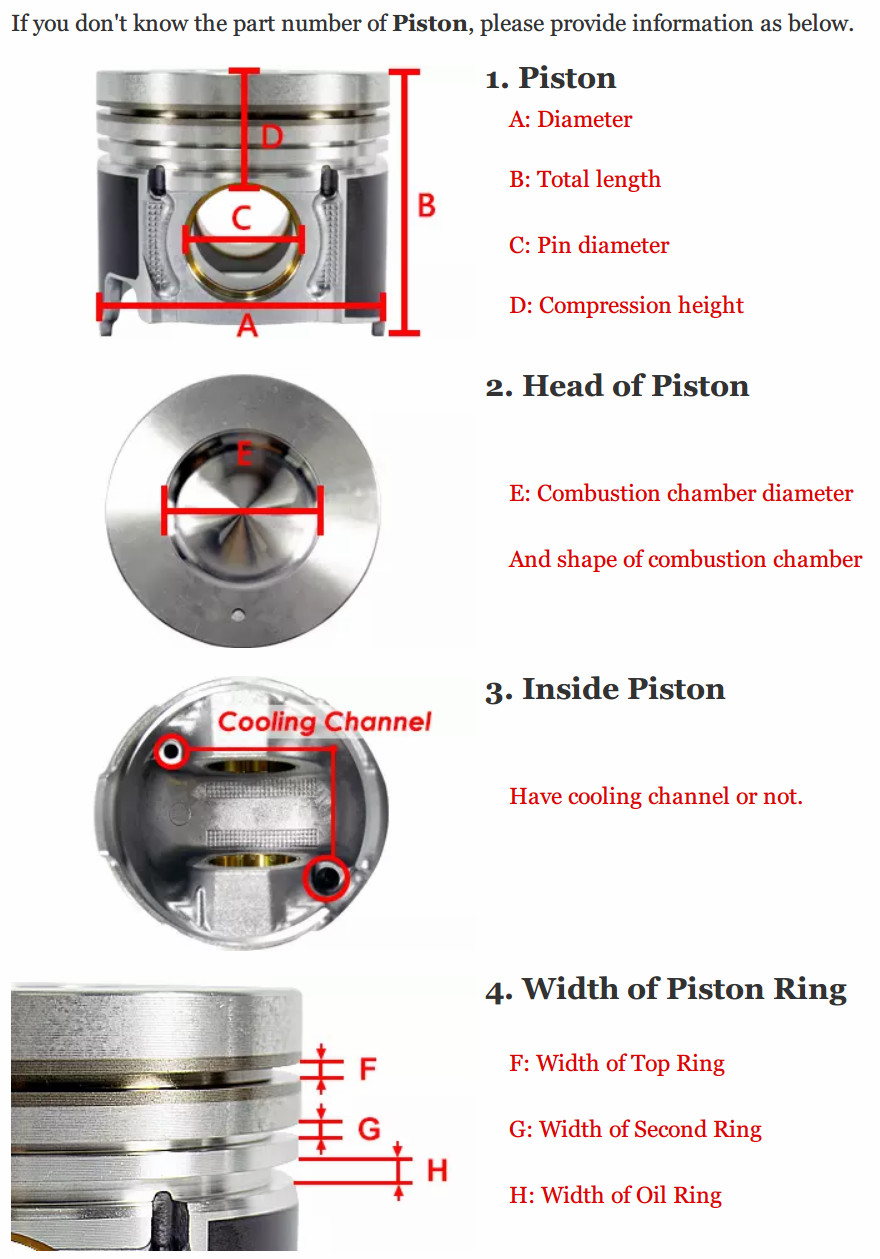Mitsubishi Piston Engine Parts 6D16 In Machinery For Hyundai ME072062
