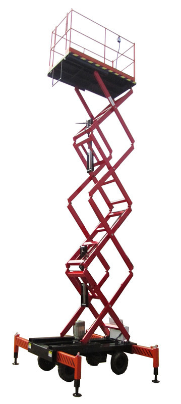 500kg Load Capacity 7.5m Height Semi Electric Mobile Lift