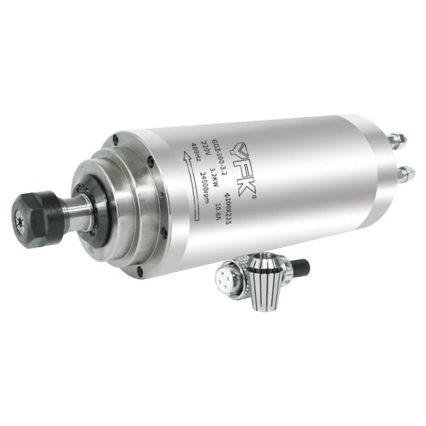 400Hz Frequency YFK Spindle 3.2KW 220V/380V Sturdy for CNC Wood Engraving and