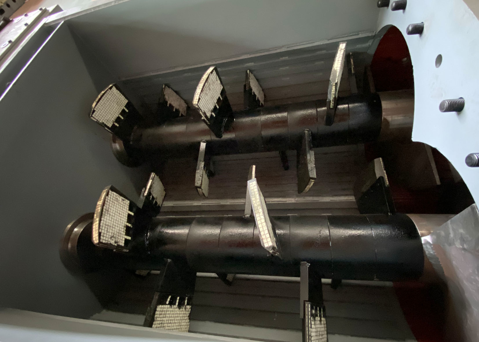 Raw Material Double Shaft Mixer / Clay Mixer Machine For Homogenization
