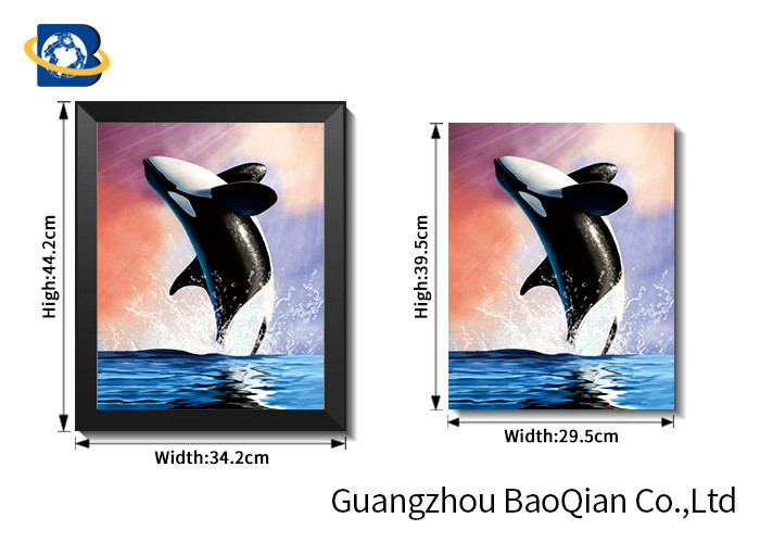 Shark Ocean Animal Flipped Poster , 3D Changing Pictures Flipped Indoor Decor Art