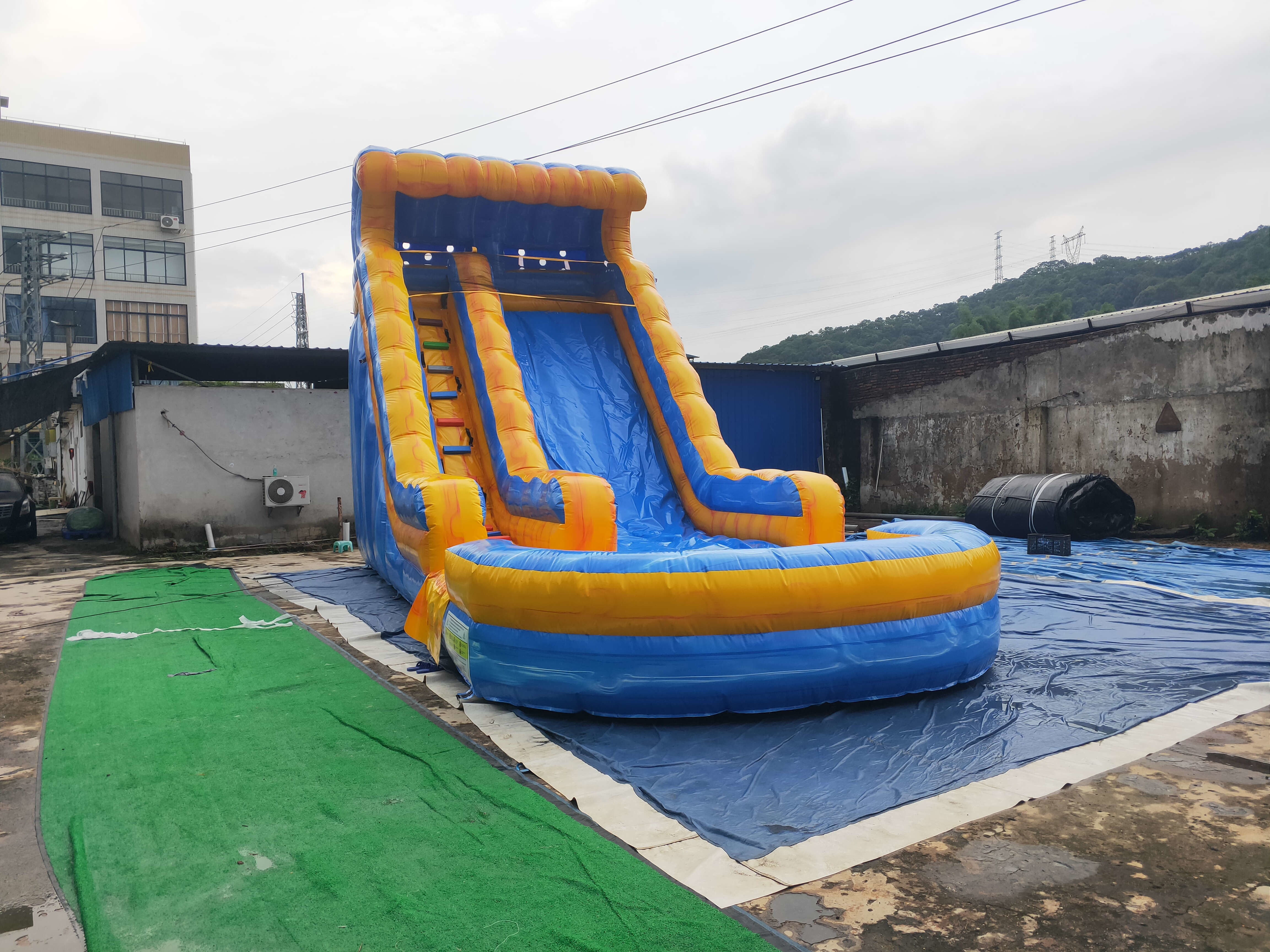 0.55mm PVC Outdoor Inflatable Bouncer Slide Combo Blow Up Bouncy Castle