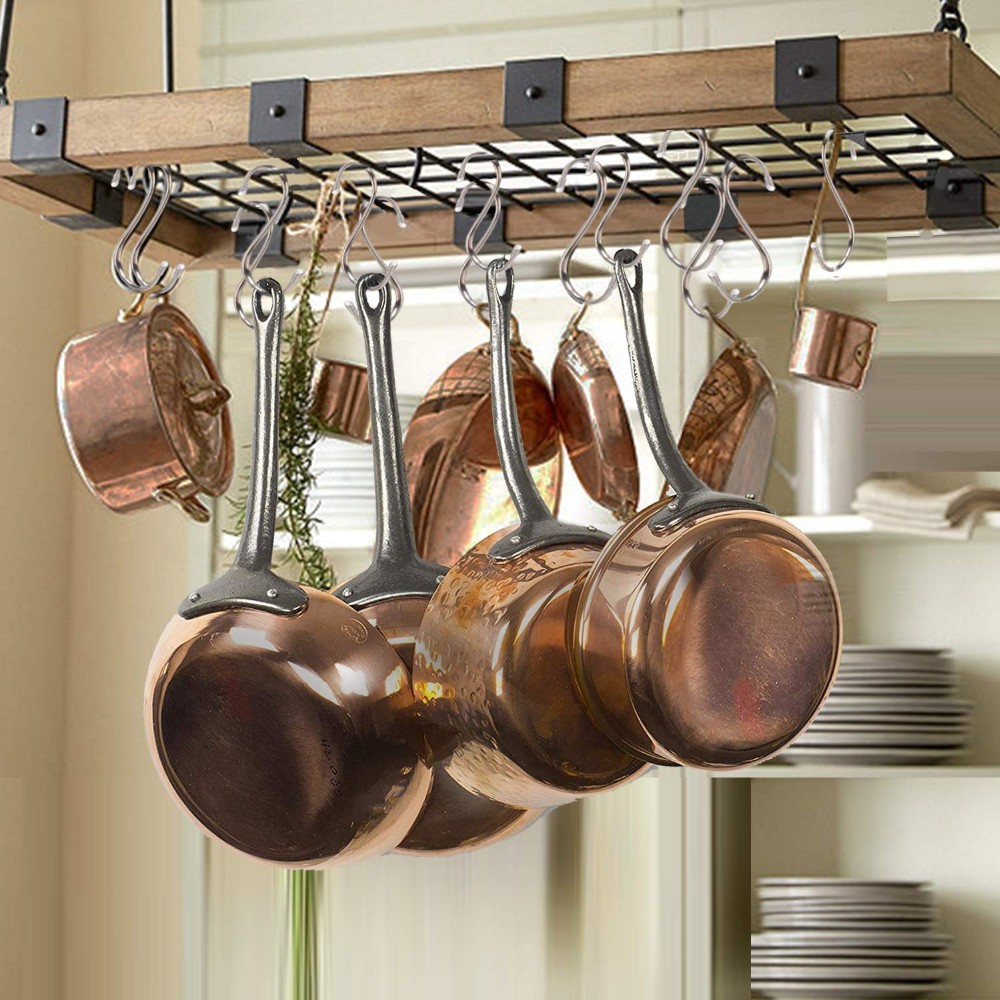 Stylish and Durable S-shaped Metal Hooks for Home Decor in Living Room Bedroom Kitchen