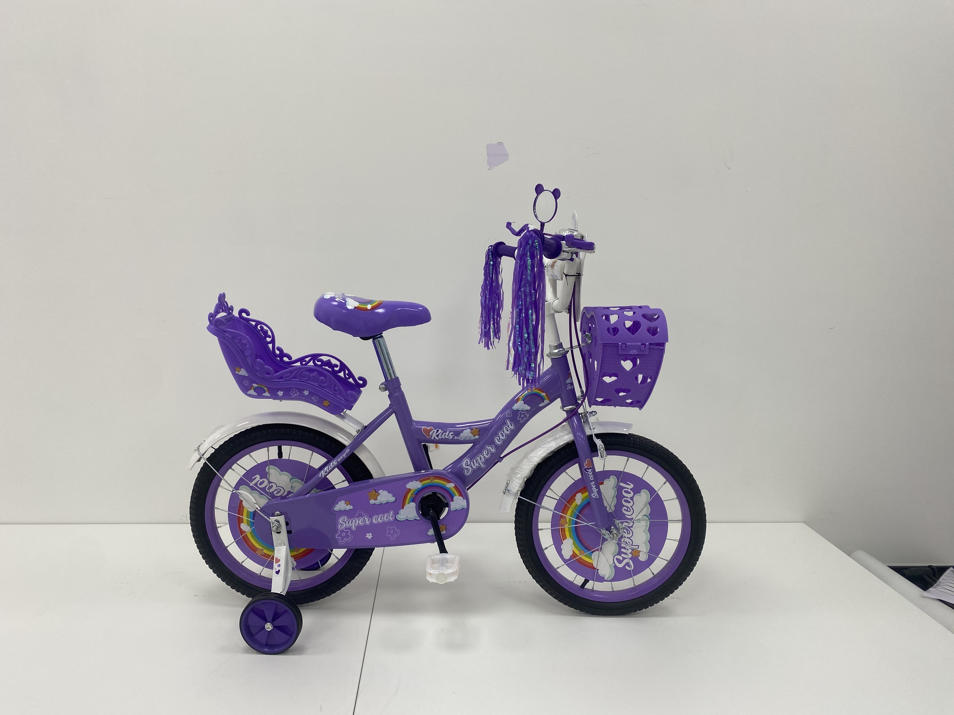 Fashionable Air Tire Kids Bicycle For Girls Hard Frame Kids Bike Girls 16 Inch Pink