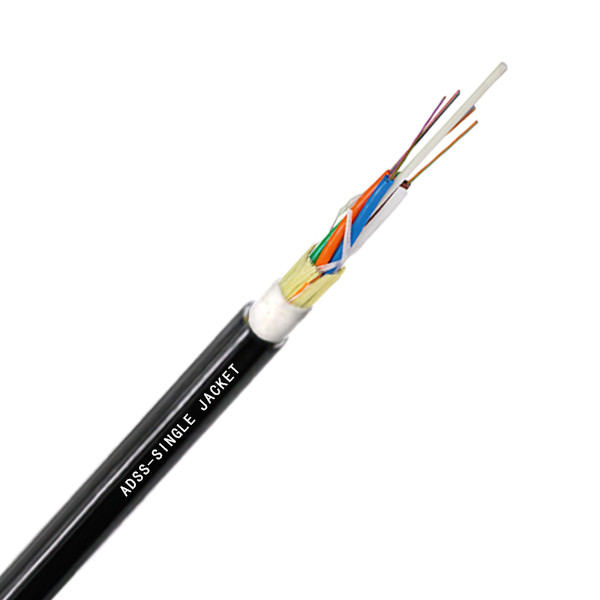 12 core single jacketFactory Price Outdoor Self-supporting Aerial Fibra Optica ADSS Span 100m ADSS Fiber Optic Cable
