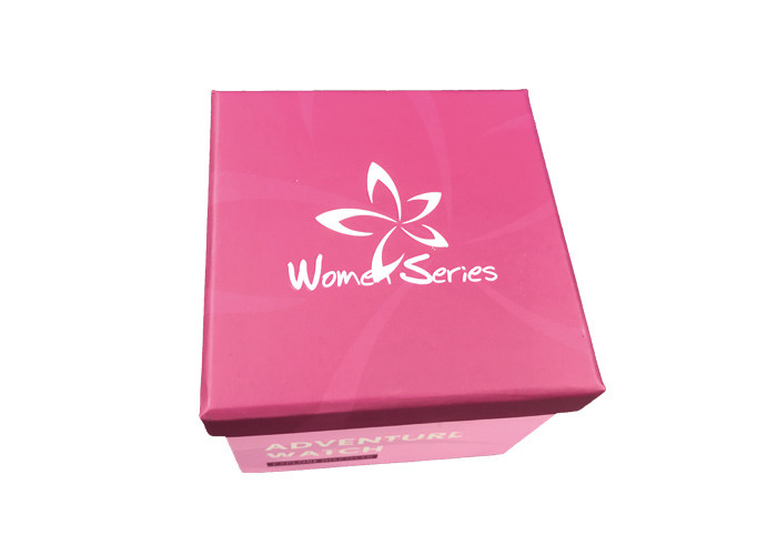 Pink Reusable Paper Gift Packaging Box Fashionable Looking Eco - Friendly