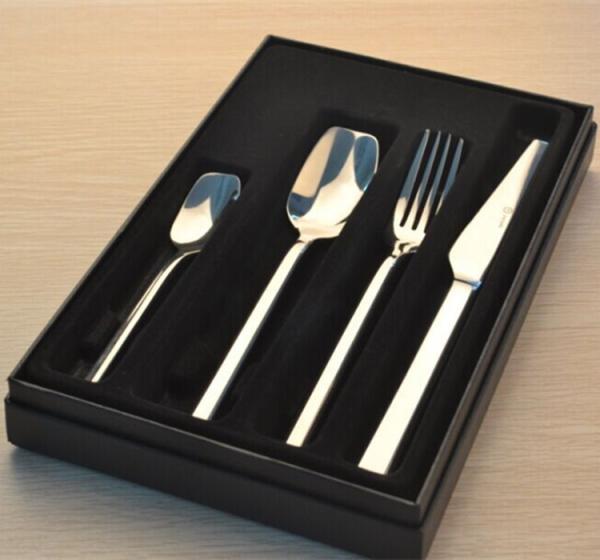 Stainless steel cutlery set with gift box/four pcs set/gift set/knife fork spoon