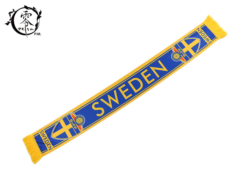 Printed Soccer Fans Sublimated Scarf , Warm Sports Soccer Ball Scarf