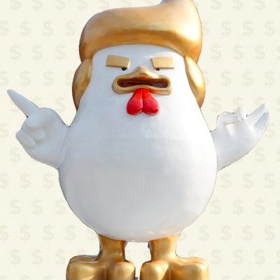 party celebration Giant Donald trump statue American president statue in outdoor plaza