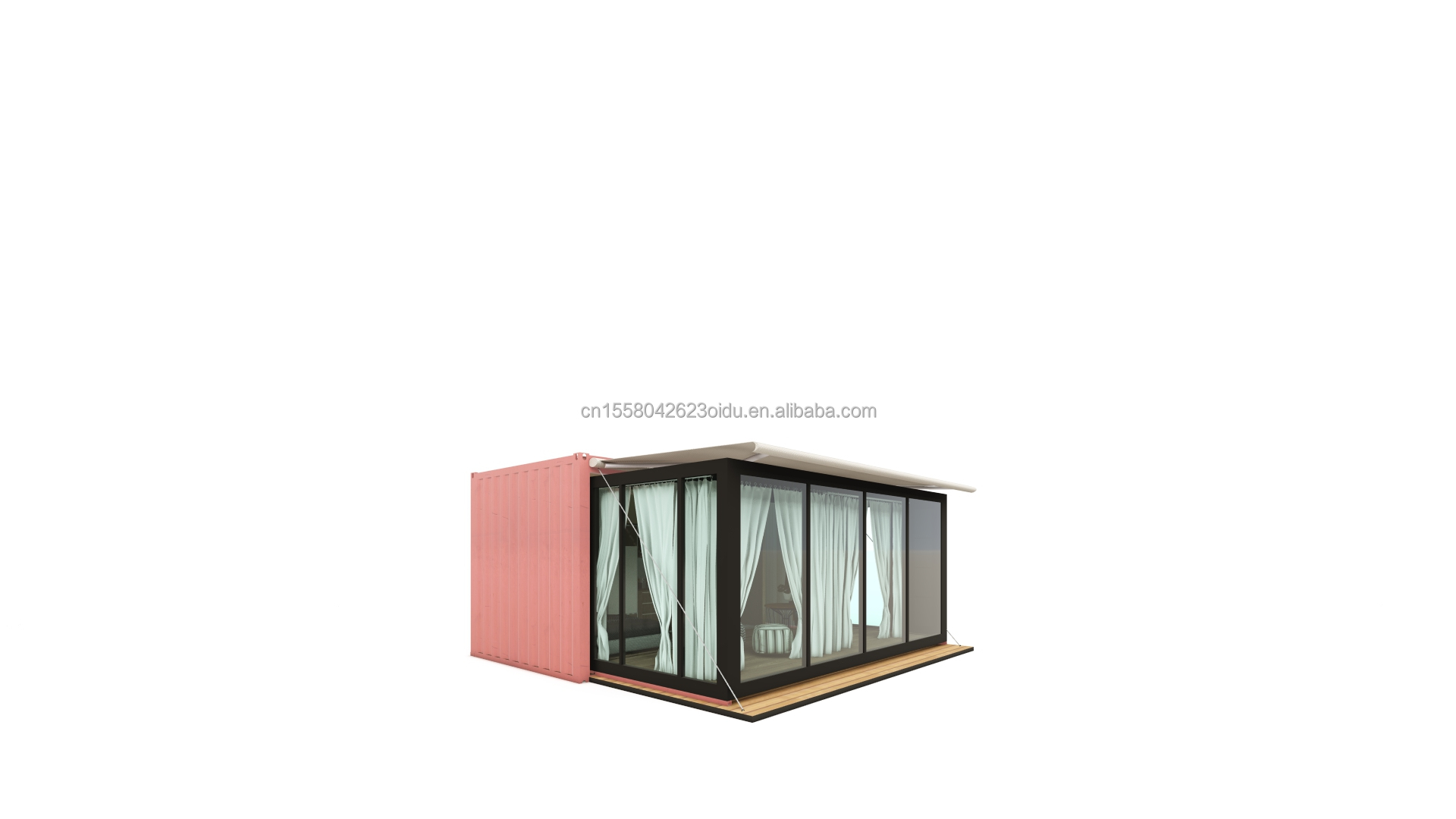Customized Color Steel Frame Prefabricated Mobile Clothing Store with Galvanized Steel Bending