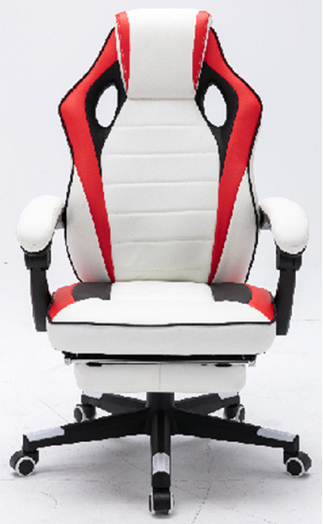 Ergonomic Gaming Chair with PU Casters and Adjustable Height