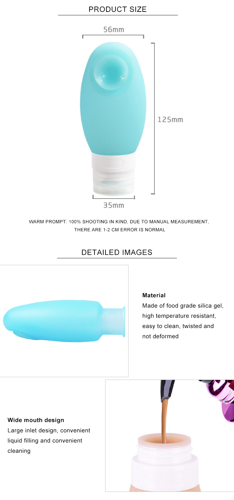 100ML Squeeze Silicone Bottle